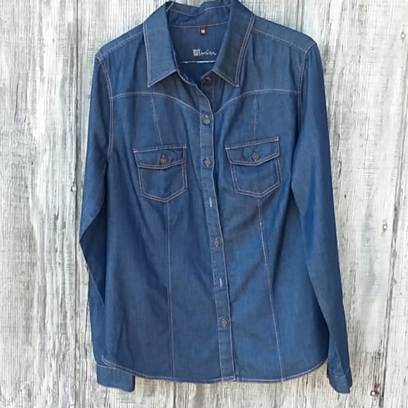 Kut from the Kloth womens denim shirt - Picture 1 of 3